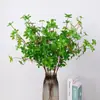 Reloj de pared de simulación estilo europeo con tacto de mano, accesorios de fotografía para sala de estar japonesa, hojas de plantas verdes, decoración de boda, reloj de pared colgante de simulación, hojas