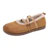 Zapatos Mary Jane para mujer, nueva colección 2026, estilo retro con tiras cruzadas, puntera baja, zapatos ligeros de algodón, cómodos y fáciles de llevar, zapatos de cuero estilo francés con suela suave