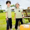 Uniformes Clásicos Estilo Británico, Uniformes de Escuela Primaria, Trajes Deportivos de Cuatro Piezas para Niños de Primavera y Otoño, Uniformes Verdes de Jardín de Infancia