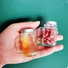 Mini Frasco Selado de 35ml para Óleo Essencial Aromaterapia Líquido com Tampa, Copo com Alça Pequena, Frasco de Concentrado de Café, Frasco de Amostra