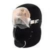 Gorro de Invierno para Ciclismo, Cálido y a Prueba de Viento, Máscara Facial Completa con Forro de Felpa, Protección Gruesa para las Orejas, Gorro Lei Feng de Algodón para Hombre, para Mujer
