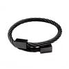 Fabricantes transfronteiriços atacado pulseira de arame de aço europeia e americana pulseira aço inoxidável abertura cabeça quadrada popular pulseira tricolor
