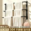 Toallero de acero inoxidable para el hogar transfronterizo, estante con ganchos para montar en la pared para baño y cocina detrás de la puerta, toallero