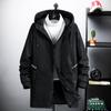 Moda de Primavera y Otoño Abrigo con Capucha Degradado para Hombre Combinable Juvenil Talla Extra Holgado Chaqueta Midi