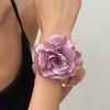 Colar de chocker de rosa de estilo europeu e americano transfronteiriço exagerado nicho elegante moda camélia pulseira feminina