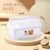 Caja organizadora de vajilla para biberones de bebé con drenaje y tapa, caja organizadora a prueba de polvo para cuenco y palillos de bebé, herramientas para alimentos complementarios, tamaño grande
