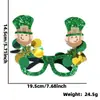 St. Decorações de Dia de São Patrício Óculos de Trevo Festa de Festival Irlandês Adereços para Fotos Chapéu de Coco Barba Armações de Óculos