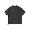 Camiseta Nasa Patchwork Respirável de Secagem Rápida de Manga Curta para Homens, Gola Redonda, Caimento Solto, Tendência Esportiva de Verão Casual Versátil Fresca