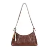 Bolsa de Grande Capacidade para Mulheres, Novo Design Vintage de Nicho Outono e Inverno 2026, Bolsa de Ombro Único Transversal, Bolsa Simples de Dumpling para o Dia a Dia
