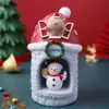 Venta caliente de nuevos productos transfronterizos: Portalápices de casa de Navidad con luz, caja de almacenamiento, regalo para estudiante, portalápices de resina, adorno de almacenamiento de escritorio