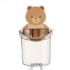 Vaso de Almacenamiento Montado en la Pared sin Perforaciones de Oso de Dibujos Animados Almacenamiento de Pasta de Dientes Baño Inodoro Soporte para Cepillos de Dientes Estante de Almacenamiento para Cepillos de Dientes