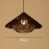 Lámpara Colgante Tejida de Bambú Salón de Té Zen Chino Restaurante Casa de Huéspedes Linterna Japonesa Restaurante Arte Creativo Retro Pantalla de Bambú