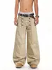 Calça Cargo Estilo Retrô Americano Transfronteiriça Tendência Unissex Versátil Cintura Alta Emagrecimento Esconde Defeitos Reta Casual Jeans
