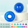 Juego de Pelotas Sonoras Espinosas de TPR para Mascotas, Gatos y Perros, Limpieza Dental, Duradero, Juguete de Alta Elasticidad, Suministros Interactivos para Aliviar el Aburrimiento