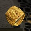 Anillo grande dorado para hombre anillo de dragón dorado chapado en latón anillo de apertura dominante temperamento de moda suministro para hombre al por mayor