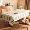 Mantel Rectangular para Mesa de Café Estilo Retro Americano de Lujo Ligero de Gama Alta Impermeable, Resistente al Aceite, Lavable, Resistente al Calor, PVC