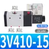 Válvula Solenoide de Tres Vías y Dos Posiciones 3V210-08 Válvula Neumática 3V110-06 310-10-Nc 410-15-No 120