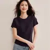 Camiseta de Manga Corta con Cuello Redondo de Lyocell Tencel con Mascarilla para Mujer Verano 2026 Superventas Ajustada Transpirable Fresca