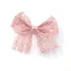 Grampo de Cabelo de Renda com Laço de Tecido Multicor Estilo Coreano Super Fada Clipe Lateral Acessório de Cabelo Versátil para Crianças 3552
