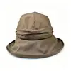 Sombrero de Sol de Color Sólido Simple Estilo Japonés para Mujer, Temporada de Primavera y Verano, Sombrero de Pescador Versátil Casual con Borde Enrollado, Protección UV Cubre Rostro