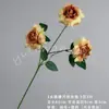Nova Flor Rosa de Pétalas Dobráveis com 3 Cabeças para Salão de Casamento Hotel Decoração Suave Vitrine de Flores Parede de Fundo Flor Artificial Transfronteiriça
