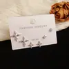 Brincos de Conjunto Cruzados de Moda de Luxo Leve Exquisitos de Nicho com Design e Estilo Únicos, Brincos Combinados Atacado