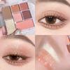 Placa Fijadora de Siete Colores Sombra Iluminadora Perlada Mate Color Tierra Placa Fijadora Placa de Sombra de Ojos de Siete Colores Mujeres