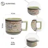 Caneca Retrô com Letras Americanas, Caneca de Café Souvenir, Caneca de Bebida Doméstica no Atacado, Caneca de Café com Leite para Escritório