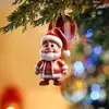 Decoración Navideña Transfronteriza de Nuevo Estilo, Papá Noel, Colgante Acrílico para Espejo Retrovisor de Coche, Mochila, Colgante Festivo