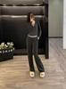 Conjunto Deportivo Casual para Mujer, Nuevo Estilo Otoño 2026, Sudadera Popular Juvenil de Moda y Pantalones Anchos Conjunto de Dos Piezas