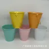 Balde Pequeno Multifuncional Colorido de Ferro, Vaso de Flores Decorativo de Ferro Galvanizado, Balde de Lata Portátil para Crianças, Personalização de Fábrica