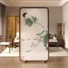 Biombo para Sala de Estar, Uso Doméstico, Madera Maciza, Oficina, Sala de Té, Dormitorio, Decoración de Bambú Estilo Zen, Pantalla de Asiento, Entrada