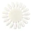 Tabela de cores de esmalte oval com 20 cores, transparente e natural, para salões de beleza, usada para praticar e exibir esmaltes, placa de exibição de nail art, gabarito de nail art