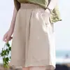 Bargain de liquidación~Descuento por cierre de tienda Pantalones capri de lino Shorts casuales retro holgados Pantalones de algodón y lino para mujer