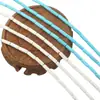 4*13 contas soltas sintéticas turquesa cilíndricas retangulares pulseira de miçangas DIY feita à mão colar acessórios de joias atacado
