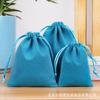 Bolsa de franela con cordón ajustable, bolsa de joyería de tela flocada, bolsa de embalaje de regalo, bolsa de almacenamiento de auriculares