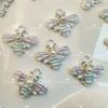 Colgante de Pintura al Óleo del Jardín de Monet Flor Mariposa Espiga de Trigo Perla de Imitación Pulsera de Cuentas DIY Collar Aleación Pendientes de Gota de Aceite