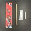 Paquete Personalizado de Cuatro Piezas: Cuchara Estilo Americano, Palillos Desechables, Mezcla de Arroz para Llevar, Cuchara Dura, Servilleta de Papel, Palillo, Cuatro en Uno