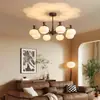 Lámpara de araña para dormitorio y sala de estar de estilo medieval, luz principal atmosférica para pasillo principal americano, lámparas de color nogal retro para restaurante, protección ocular