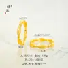 Anel Puzuo Gold Shop Estilo Igual Ouro Brilhante 24K Flash Cnc Escama de Dragão Pena Coração Anel de Dedo Indicador de Luxo Acessível Alto Padrão