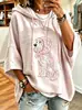 Sudadera con Estampado de Letras Transfronteriza 2026 para Mujer, Estilo Pulóver, con Capucha, Tejido de Bucle Pequeño, Estampado 3D
