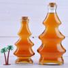 Árbol de Navidad botella de vino de frutas de vidrio transparente con corcho botella de los deseos botella de caramelo té con leche