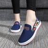 Zapatos de Lona para Mujer Primavera y Otoño Nuevos Slip-on Planos Zapatos de Tela Old Beijing para Mujer Casual Transpirables Estilo Coreano Zapatos Individuales Holgazanes