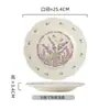 Juego de Cuenco y Plato de Cerámica Bajo Esmalte Estilo Lujo Ligero de Gama Alta para Uso Doméstico, Inauguración de Casa, Boda, Juego de Vajilla, Cuenco y Plato para Pescado