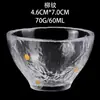 Taza de té Taza de anfitrión Juego de té de vidrio para el hogar Niñas Alto valor Pintado a mano Tamaño pequeño Taza de degustación Taza para oler