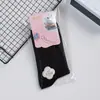 Calcetines de Media Pantorrilla para Mujer para Primavera, Otoño e Invierno, Doble Aguja, Absorbentes de Sudor, Resistentes al Olor, Calcetines Negros Deportivos y Casuales para Mujer, Calcetines Postparto que No Aprietan los Pies