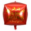 Globo de aluminio con diseño de bola redonda, campana y bola cuadrada 4D de 22 pulgadas para Navidad transfronteriza de Amazon.