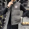 Colete de Algodão com Penas Quente de Venda Cruzada Outono e Inverno, Colete Casual Sem Mangas, Estilo Casal, Compra em Grupo, Gola Alta, Liquidação