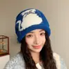 Gorro tejido retro estilo coreano con mezcla de lana, perfecto para otoño e invierno, hace que tu cara se vea más pequeña, protege las orejas, moderno y elegante