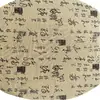 Ventas Directas de Fábrica de Telas de Algodón y Lino Estilo Caligrafía Antigua, Manteles Estilo Chino Estampados con Tinta, Banderines de Mesa, Telas para Cojines, Manualidades DIY